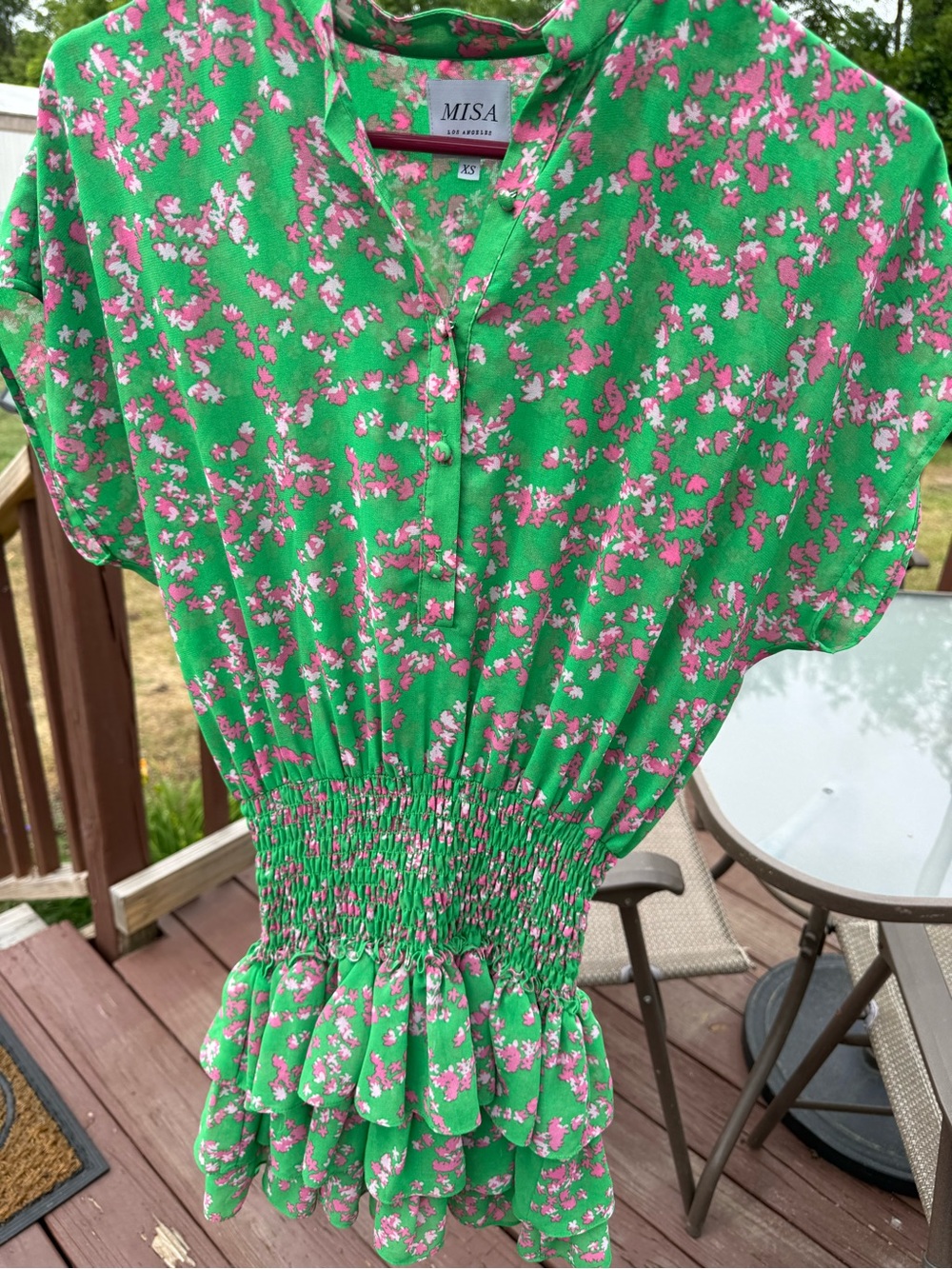MISA LOS ANGELES Eloisa Dress in Pink Mini Blooms - Picture 6 of 8